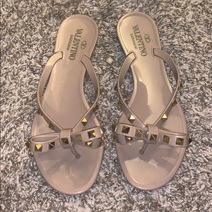 Valentino Garavani Nude Studded Sandals